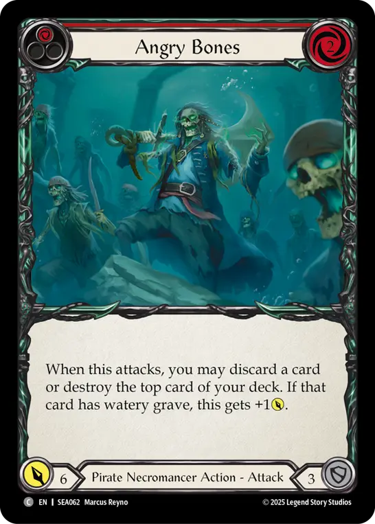 Angry Bones (Red) — High Seas Flesh and Blood card by Marcus Reyno