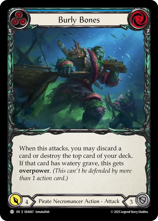 Burly Bones (Blue) — High Seas Flesh and Blood card by Ismatulloh
