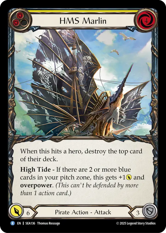 HMS Marlin (Treasure) — High Seas Flesh and Blood card by Thomas Ressuge