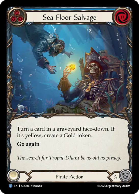 Sea Floor Salvage (Treasure) — High Seas Flesh and Blood card by Yiian Kho
