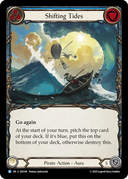 Shifting Tides (Treasure) — High Seas Flesh and Blood card by Tomasz Jedruszek