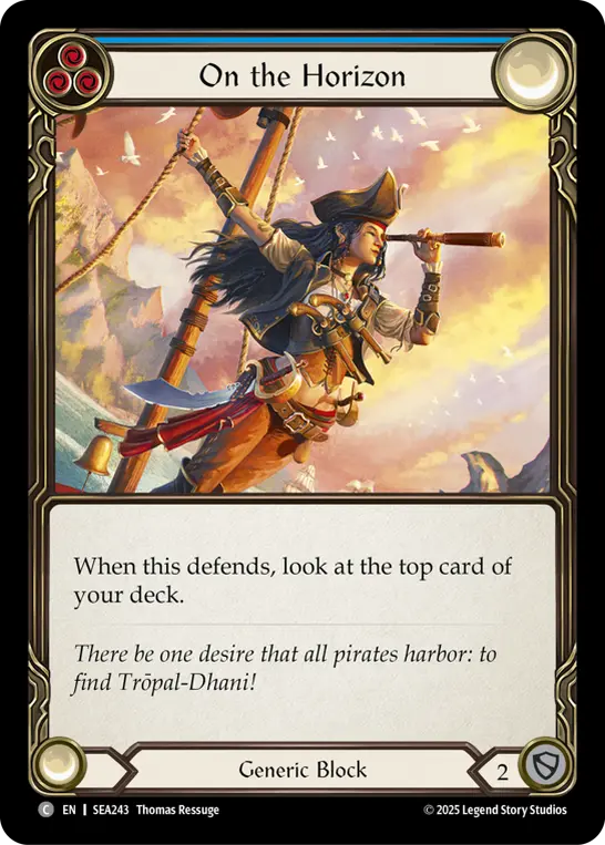On the Horizon (Blue) — High Seas Flesh and Blood card by Thomas Ressuge