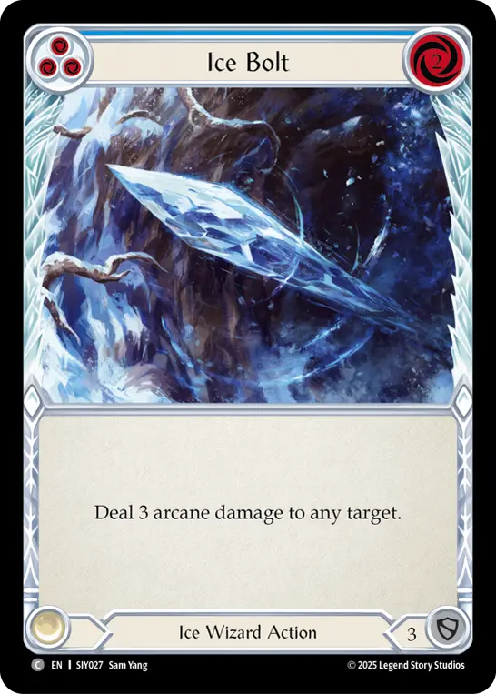 Ice Bolt (Blue) — Silver Age Chapter 1 Flesh and Blood card by Sam Yang