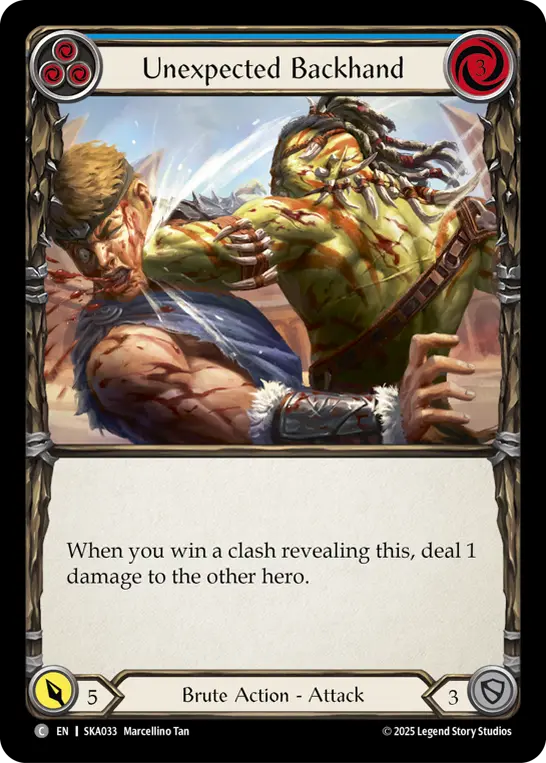Unexpected Backhand — Silver Age Chapter 1 Flesh and Blood card by Marcellino Tan