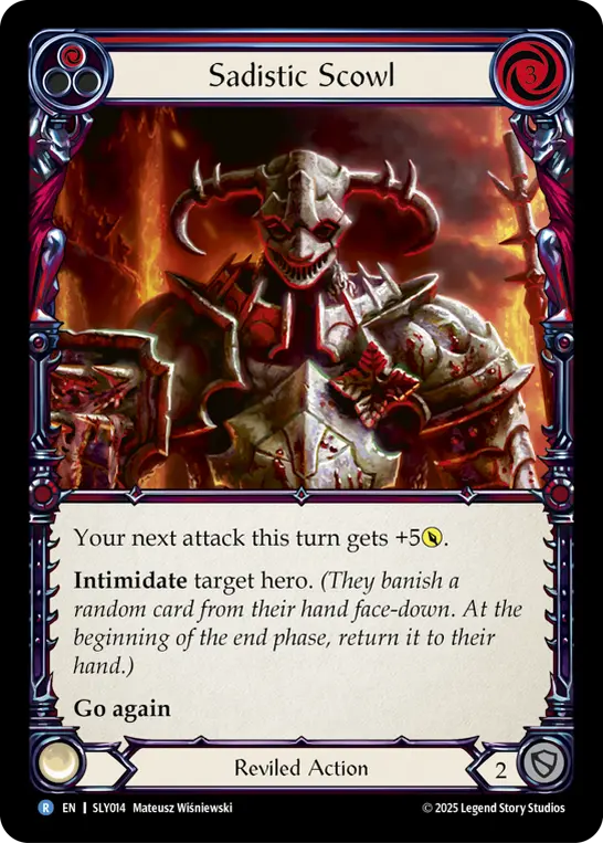 Sadistic Scowl — Super Slam Flesh and Blood card by Mateusz Wiśniewski