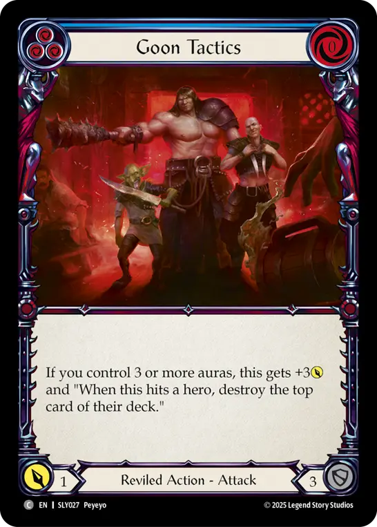 Goon Tactics (Blue) — Silver Age Chapter 3 Flesh and Blood card by Peyeyo