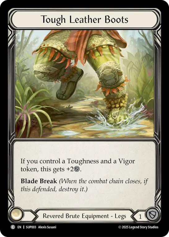 Tough Leather Boots — Super Slam Flesh and Blood card by Alexis Susani