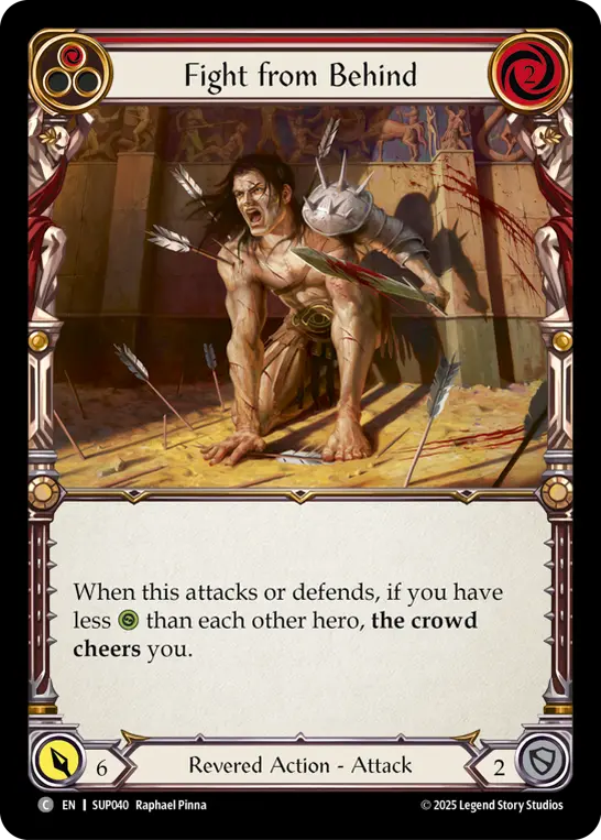 Fight from Behind (Red) — Super Slam Flesh and Blood card by Raphael Pinna