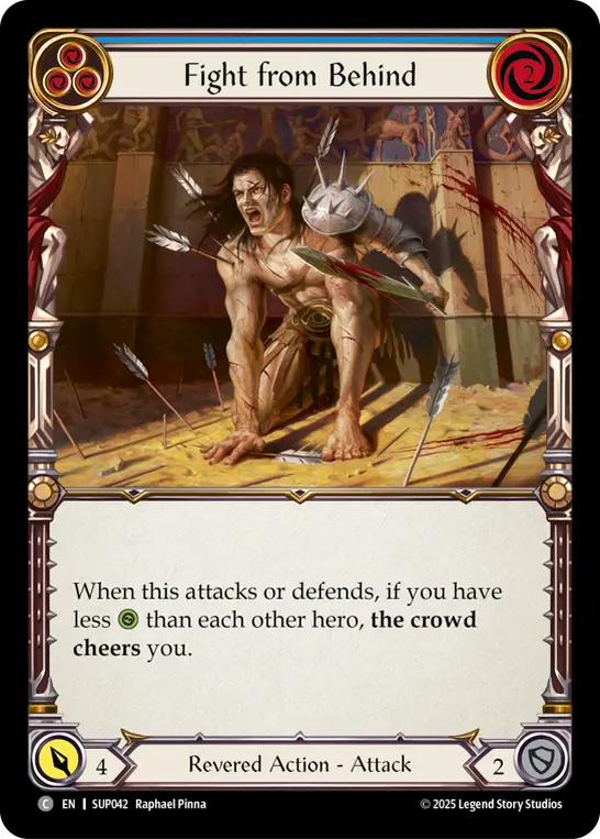 Fight from Behind (Blue) — Super Slam Flesh and Blood card by Raphael Pinna