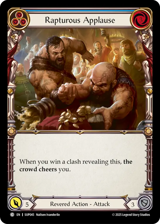 Rapturous Applause (Blue) — Super Slam Flesh and Blood card by Nailsen Ivanderlie