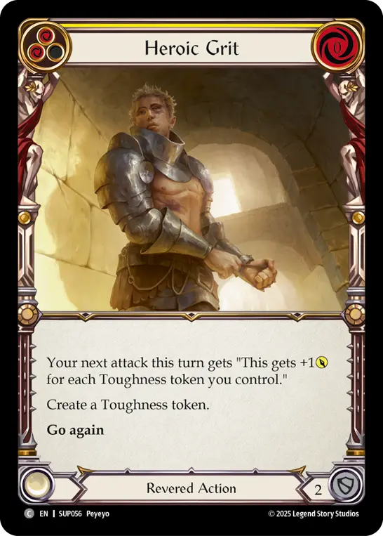 Heroic Grit — Super Slam Flesh and Blood card by Peyrevo