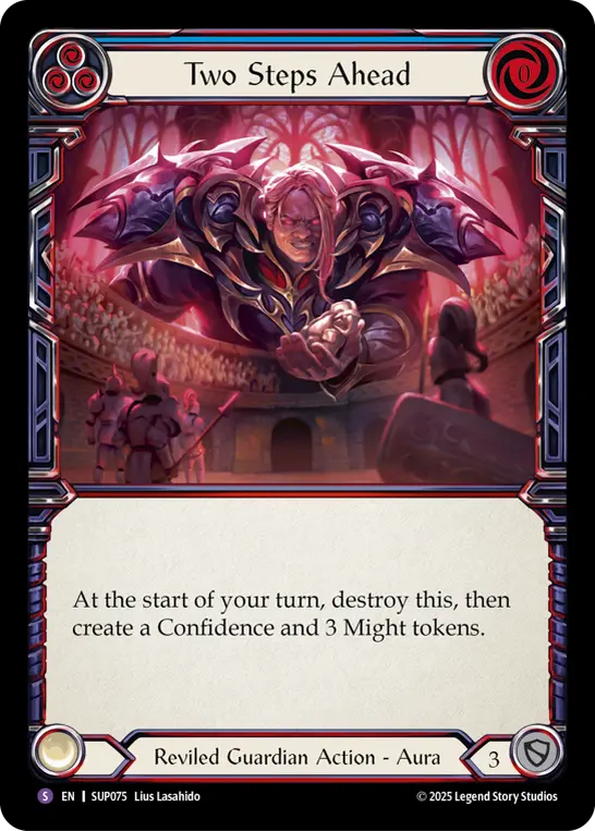 Two Steps Ahead — Super Slam Flesh and Blood card by Lius Lasahido