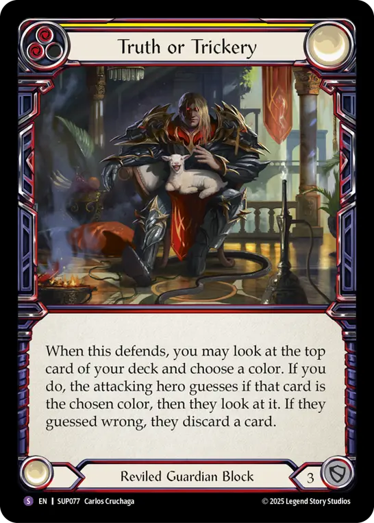 Truth or Trickery — Super Slam Flesh and Blood card by Carlos Cruchaga
