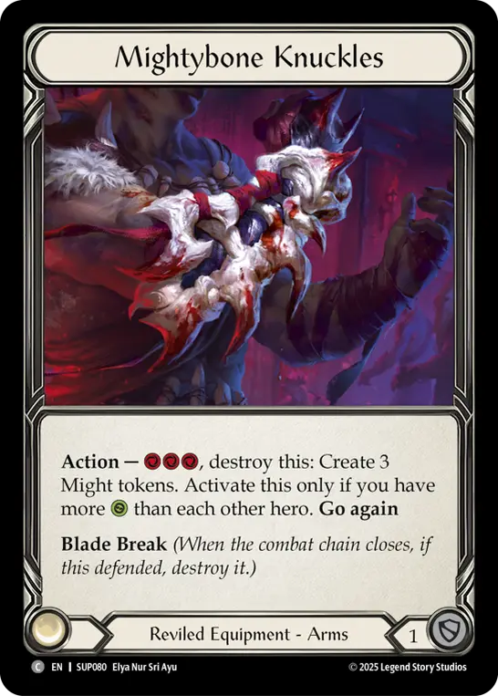 Mightybone Knuckles — Super Slam Flesh and Blood card by Elya Nur Sri Ayu