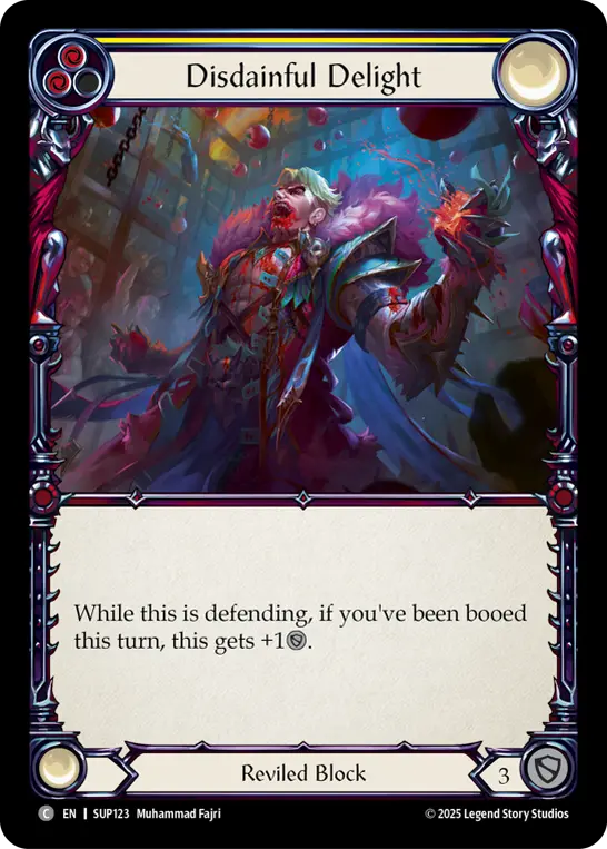 Disdainful Delight — Super Slam Flesh and Blood card by Muhammad Fajri