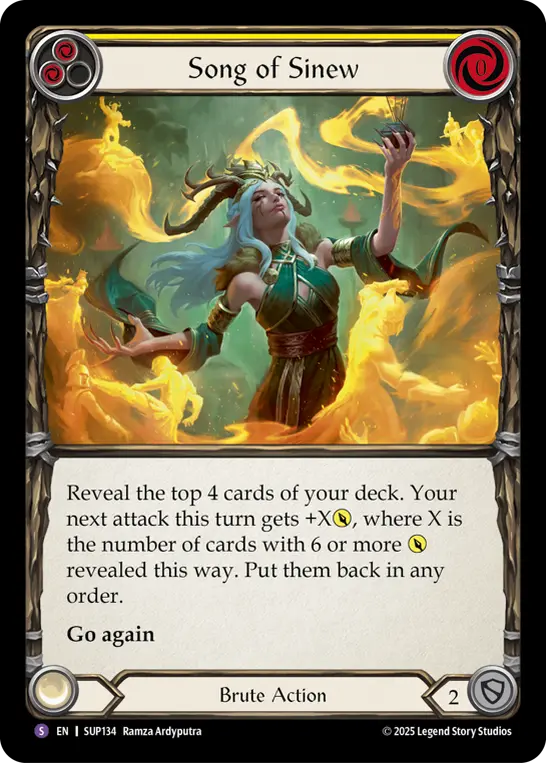 Song of Sinew — Super Slam Flesh and Blood card by Ramza Ardyputra