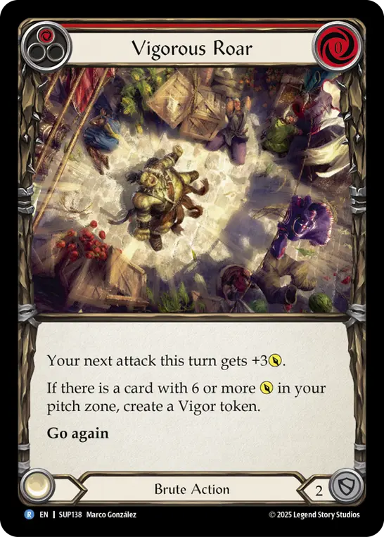 Vigorous Roar — Super Slam Flesh and Blood card by Marco González