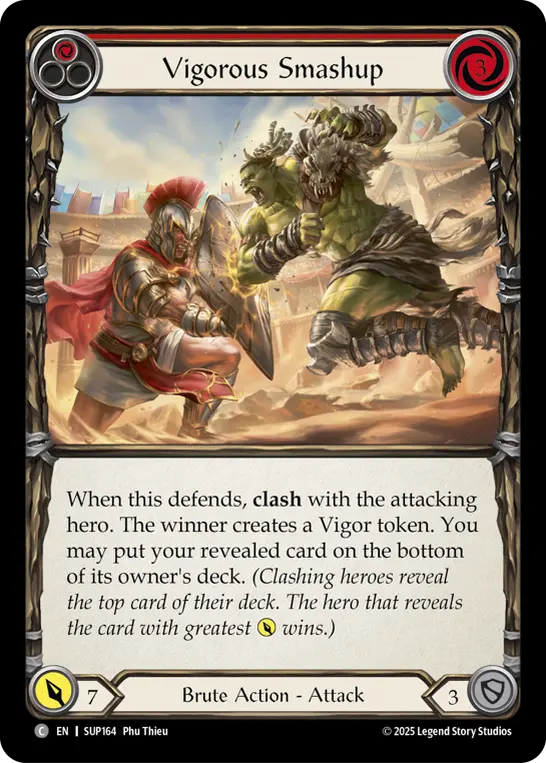 Vigorous Smashup (Red) — Super Slam Flesh and Blood card by Phu Thieu