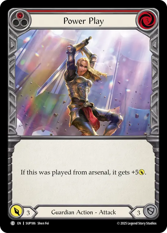 Power Play (Red) — Super Slam Flesh and Blood card by Shen Fei