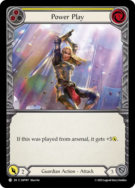 Power Play (Yellow) — Super Slam Flesh and Blood card by Shen Fei