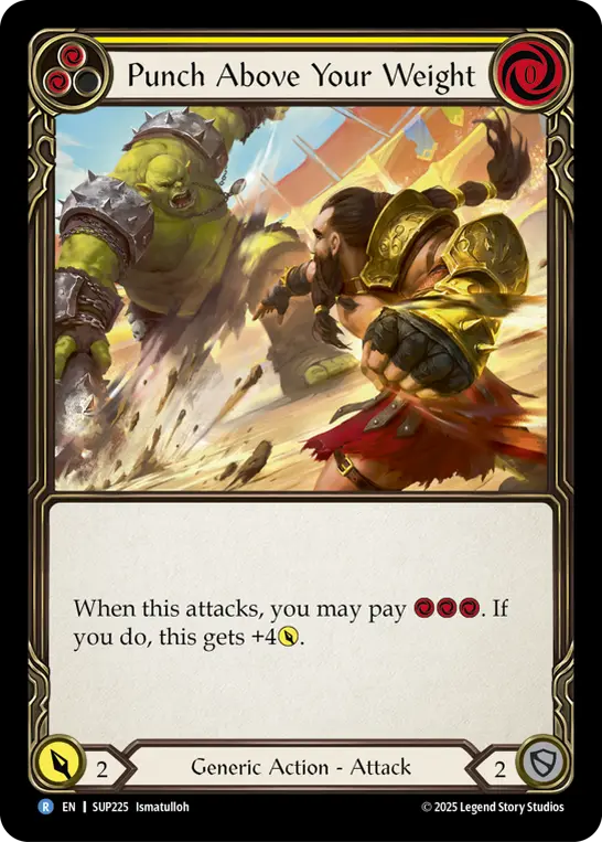 Punch Above Your Weight (Yellow) — Super Slam Flesh and Blood card by Ismatulloh
