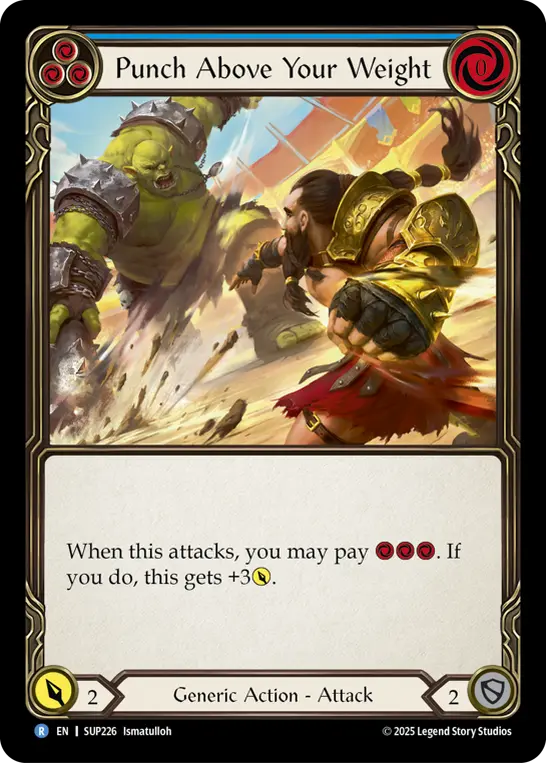 Punch Above Your Weight (Blue) — Super Slam Flesh and Blood card by Ismatulloh