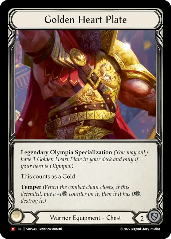 Golden Heart Plate (Marvel) — Super Slam Flesh and Blood card by Federico Musetti