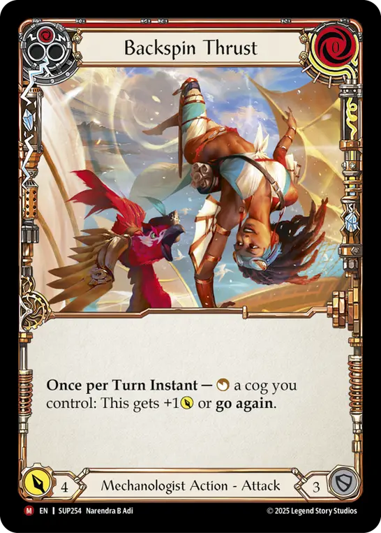 Backspin Thrust — Super Slam Flesh and Blood card by Narendra B Adi