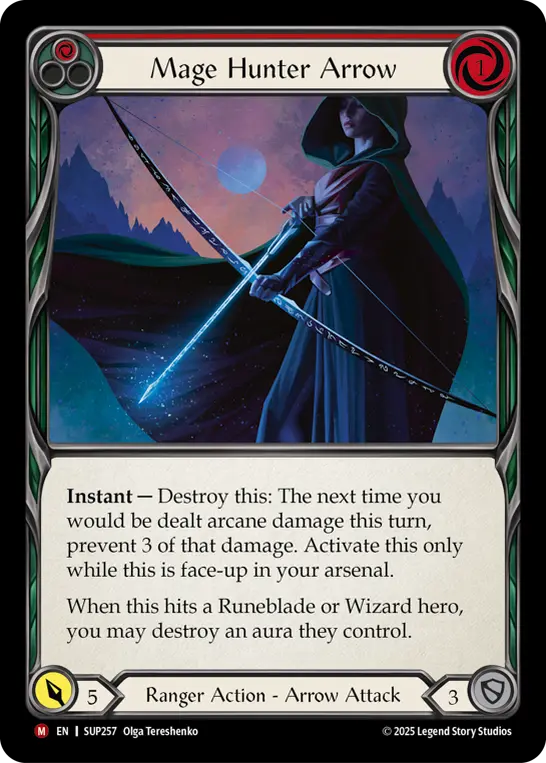 Mage Hunter Arrow — Super Slam Flesh and Blood card by Olga Tereshenko