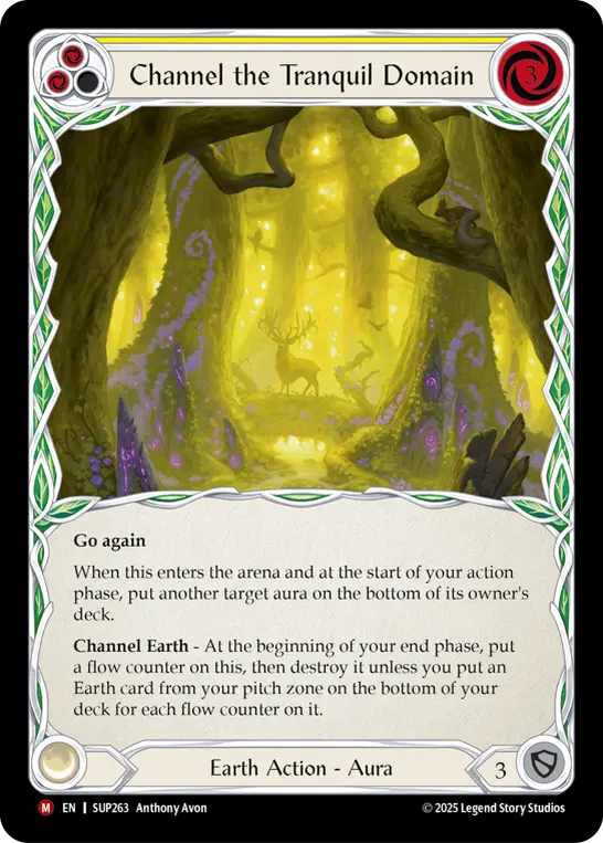 Channel the Tranquil Domain — Super Slam Flesh and Blood card by Anthony Avon