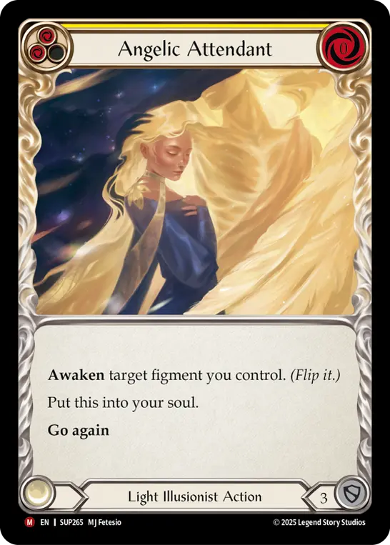 Angelic Attendant — Super Slam Flesh and Blood card by MJ Fetesio
