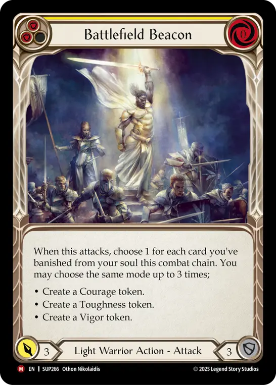 Battlefield Beacon — Super Slam Flesh and Blood card by Othon Nikolaidis