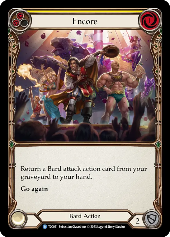 Encore — Round the Table: TCCxLSS Flesh and Blood card by Sebastian Giacobino