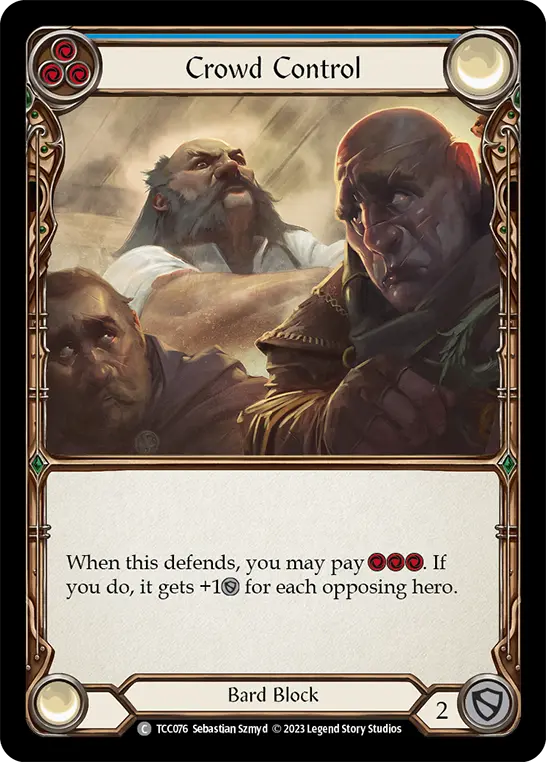 Crowd Control (Blue) — Round the Table: TCCxLSS Flesh and Blood card by Sebastian Szmyr