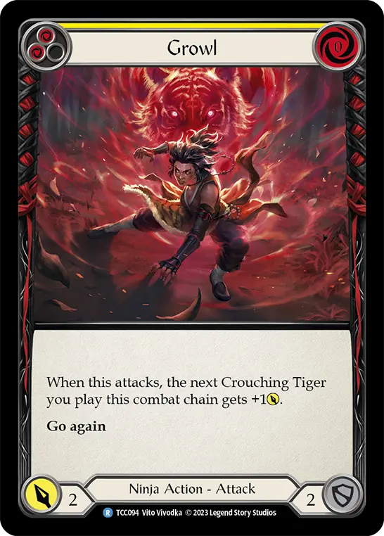 Growl (Yellow) — Round the Table: TCCxLSS Flesh and Blood card by Vito Vivodka