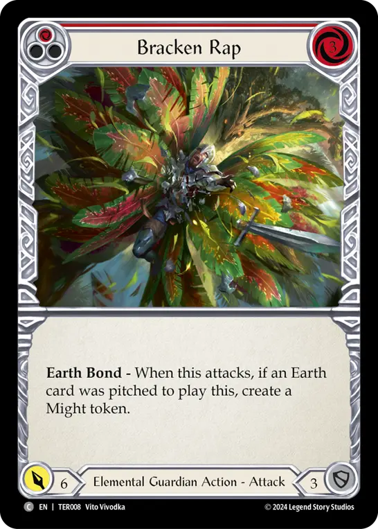 Bracken Rap (Red) — 1st Strike Flesh and Blood card by Vito Vivodka