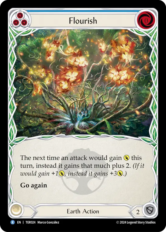 Flourish (Blue) — Flesh and Blood card