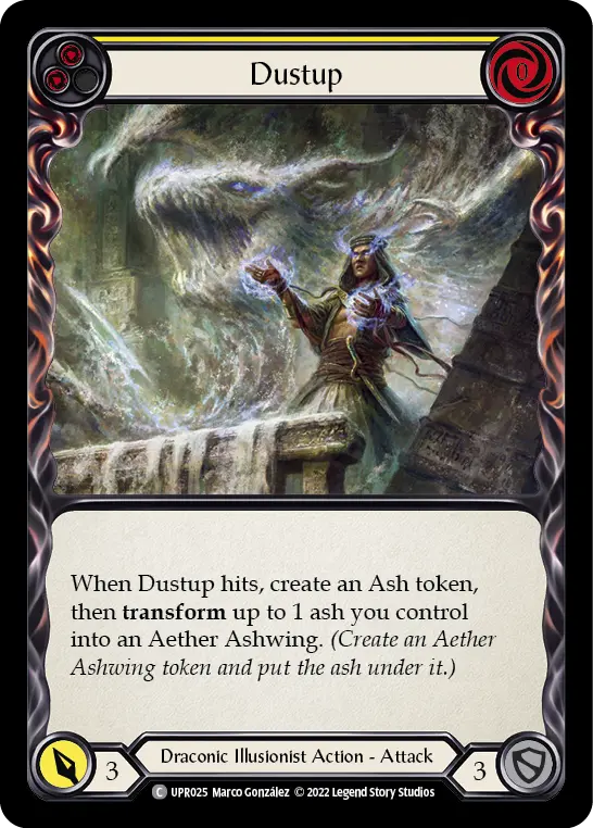 Dustup (Yellow) — Uprising Flesh and Blood card by Marco González