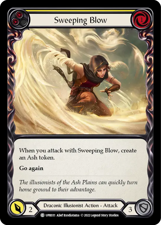 Sweeping Blow (Yellow) — Uprising Flesh and Blood card by Alief Rusdiatama