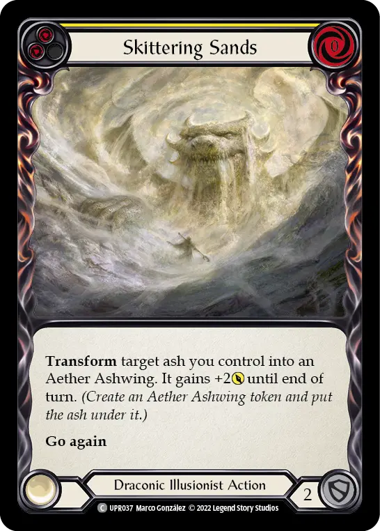 Skittering Sands (Yellow) — Uprising Flesh and Blood card by Marco González