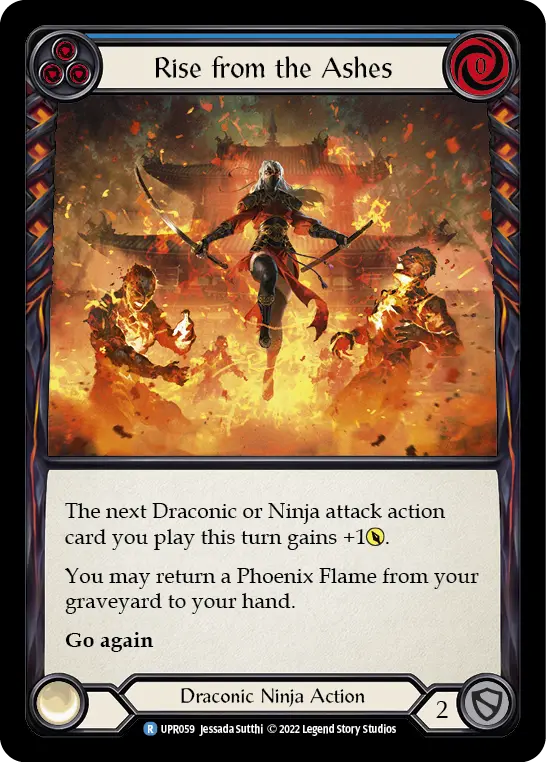 Rise from the Ashes (Blue) — Uprising Flesh and Blood card by Jessada Sutthi