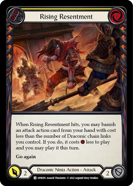 Rising Resentment (Yellow) — Uprising Flesh and Blood card by Isuardi Therianto