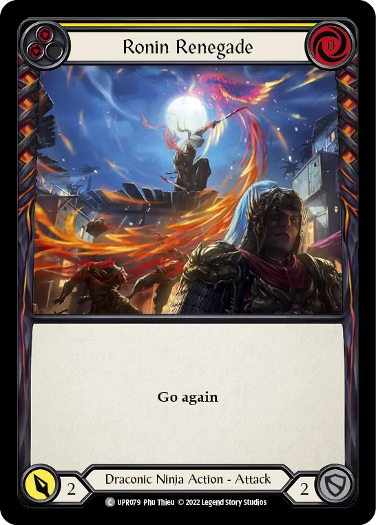 Ronin Renegade (Yellow) — Uprising Flesh and Blood card by Phu Thieu