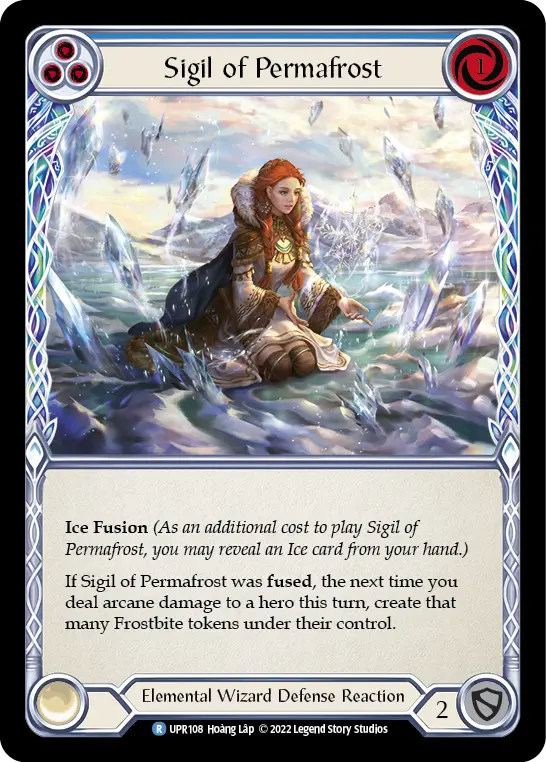 Sigil of Permafrost (Blue) — Uprising Flesh and Blood card by Hoàng Lập