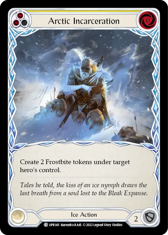 Arctic Incarceration (Yellow) — Uprising Flesh and Blood card by Narendra B.A.D.