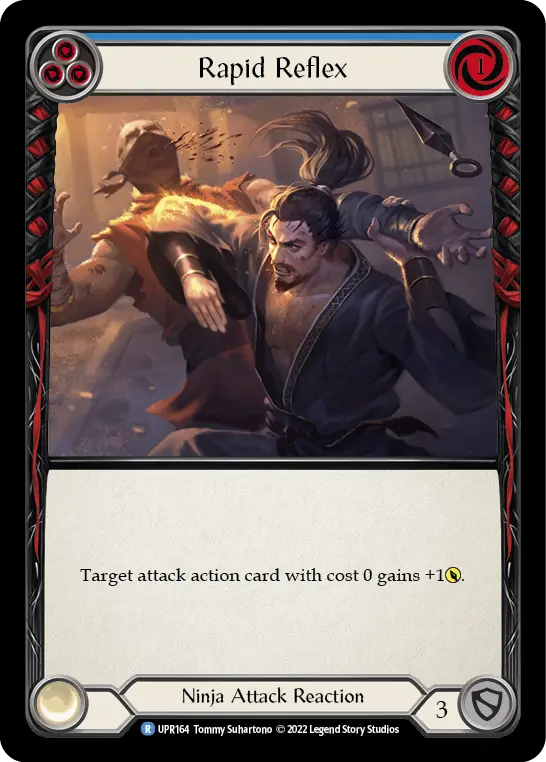 Rapid Reflex (Blue) — Uprising Flesh and Blood card by Tommy Suharto