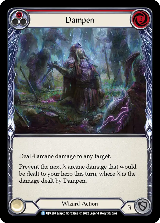Dampen (Red) — Uprising Flesh and Blood card by Marco Gonzáles