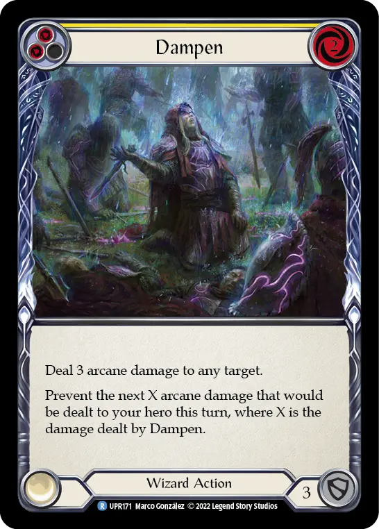 Dampen (Yellow) — Uprising Flesh and Blood card by Marco González
