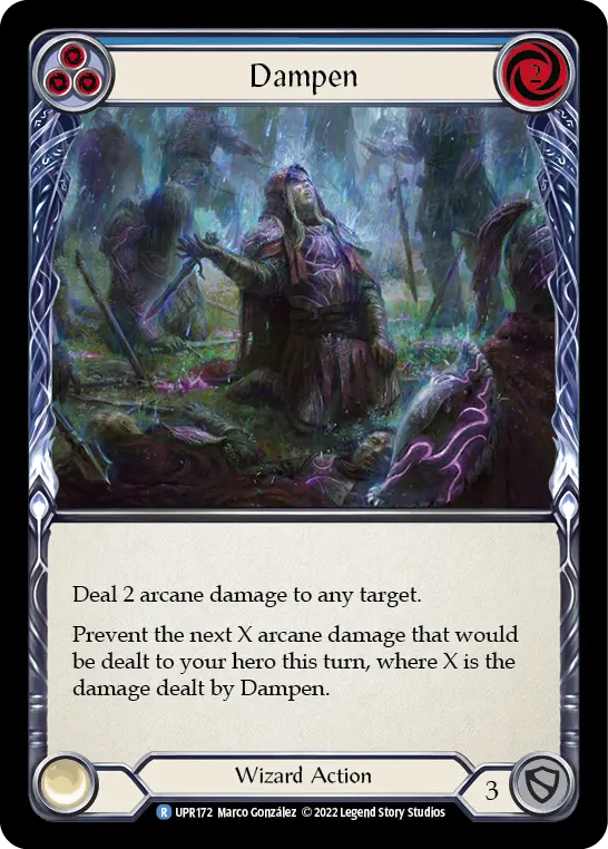 Dampen (Blue) — Uprising Flesh and Blood card by Marco González