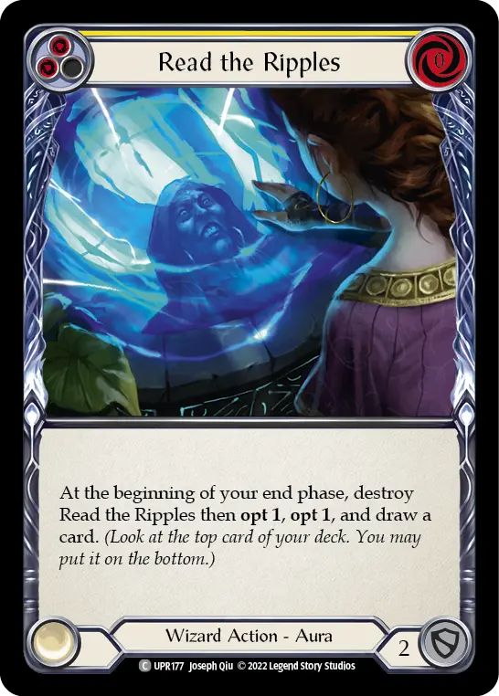 Read the Ripples (Yellow) — Uprising Flesh and Blood card by Joseph Qiu